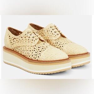 LIKE NEW Clergerie Borril Raffia Platforms Shoes EU39/US 8.5